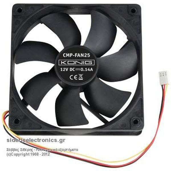 Εικόνα από ΑΝΕΜΙΣΤΗΡΑΣ 12V 12X12X25mm 3 ΚΑΛΩΔΙΑ CMP-FAN25